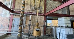 Equipment inside a Kentucky distillery.